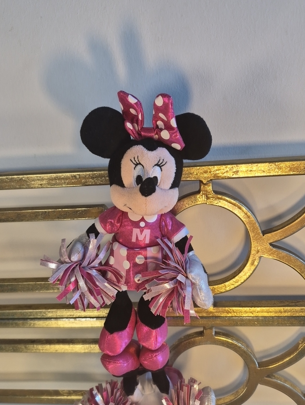 Ty × Disney's Sparkle Minnie Mouse Plush, 9", Black + Pink.